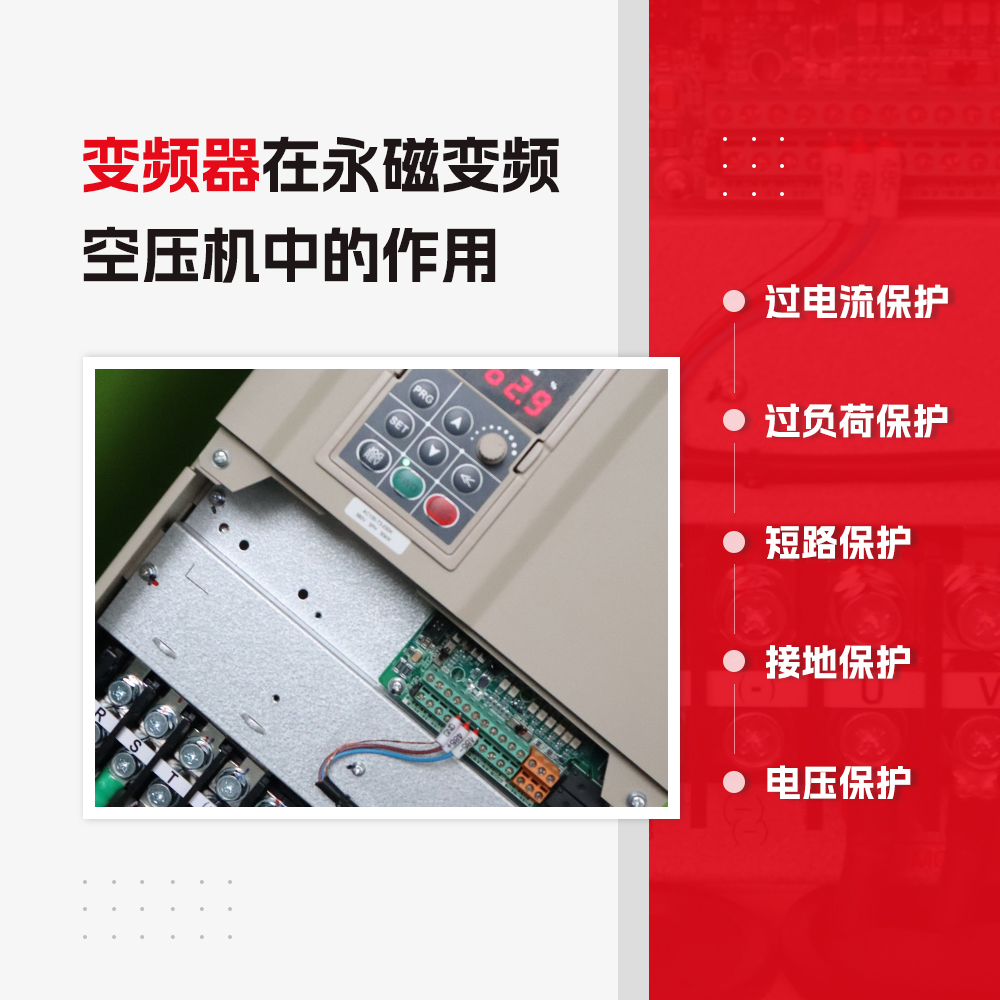 變頻器在永磁變頻空壓機中的六大作用，你知道幾個？